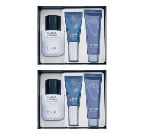 2 x O HUI Reverse Activator Pore Minimizing Retinol Cream Set (3 Items) May 2025 from Korea