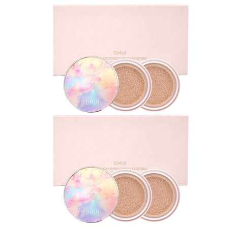 2 x OHUI Ultimate Cover Cushion Moisture Flower Edition #1 Set (3 Items) May 2025 from Korea