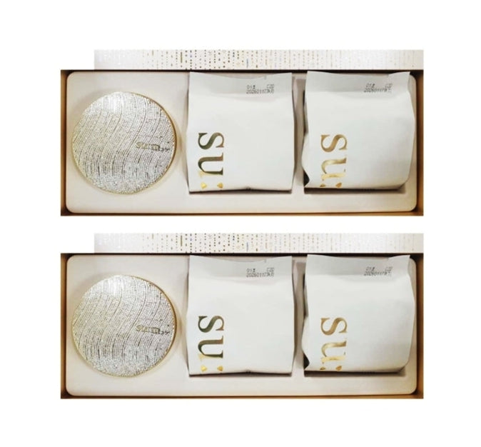 2 x Su:m37 LosecSumma Elixir Golden Cushion #1 April 2025 Set (3 Items) + Pouches (60ea) from Korea by Su:m37