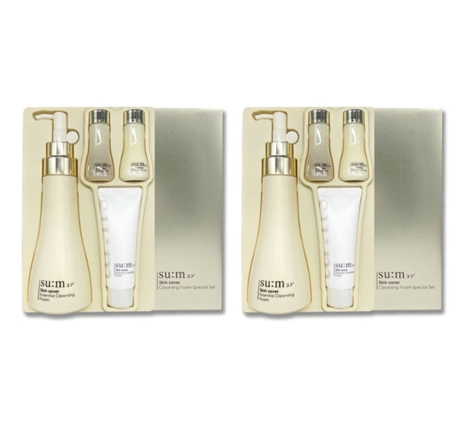 2 x Su:m37 Skin Saver Essential Cleansing Foam Set (4 Items) May 2025  from Korea