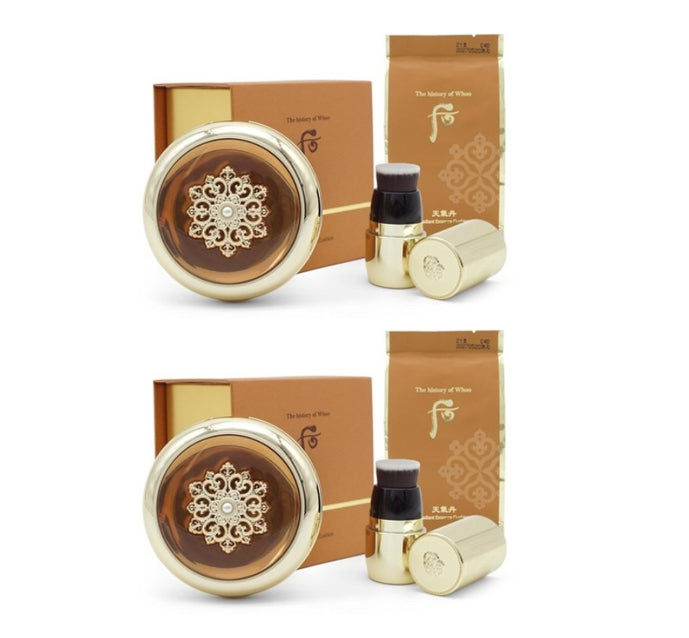 The History of Whoo Cheongidan Hwahyun Radiant Essence Cushion compact for glowing coverage and skincare benefits