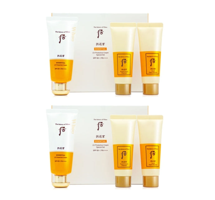 2 x The History of Whoo Gongjinhyang Jinhaeyoon Essential UV Protective Cream Set (3 Items) from Korea
