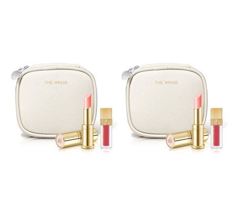 The History of Whoo Gongjinhyang:Mi Glow Lip Balm Pink Set for hydrating lips and enhancing natural pink glow