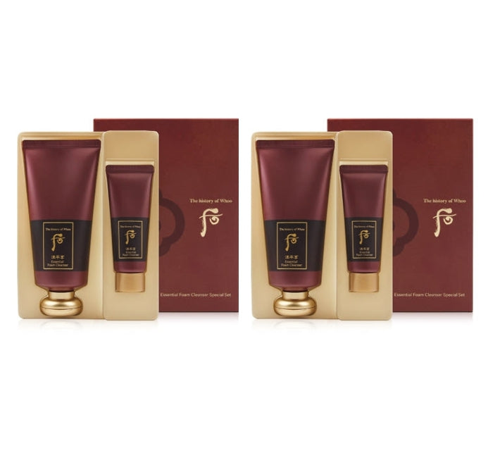 The History of Whoo Jinyulhyang Essential Foam Cleanser Set for gentle cleansing and nourishing mature skin