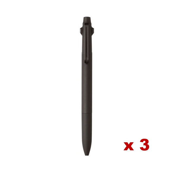 3 x Uni Jetstream Prime 3-Color Ballpoint Pen - 0.7mm Black