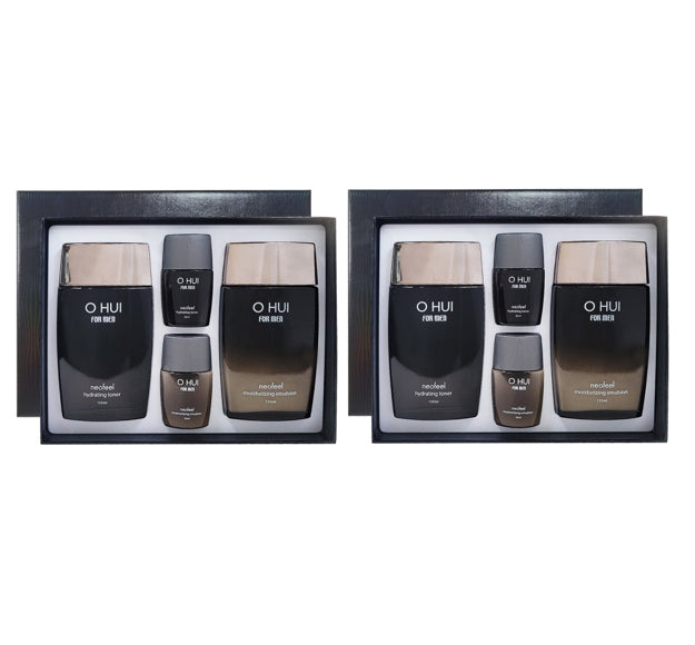 2 x [MEN] O HUI Neofeel Sep. 2025 Set (4 Items) Moisturizing Toner & Emulsion Kit from Korea