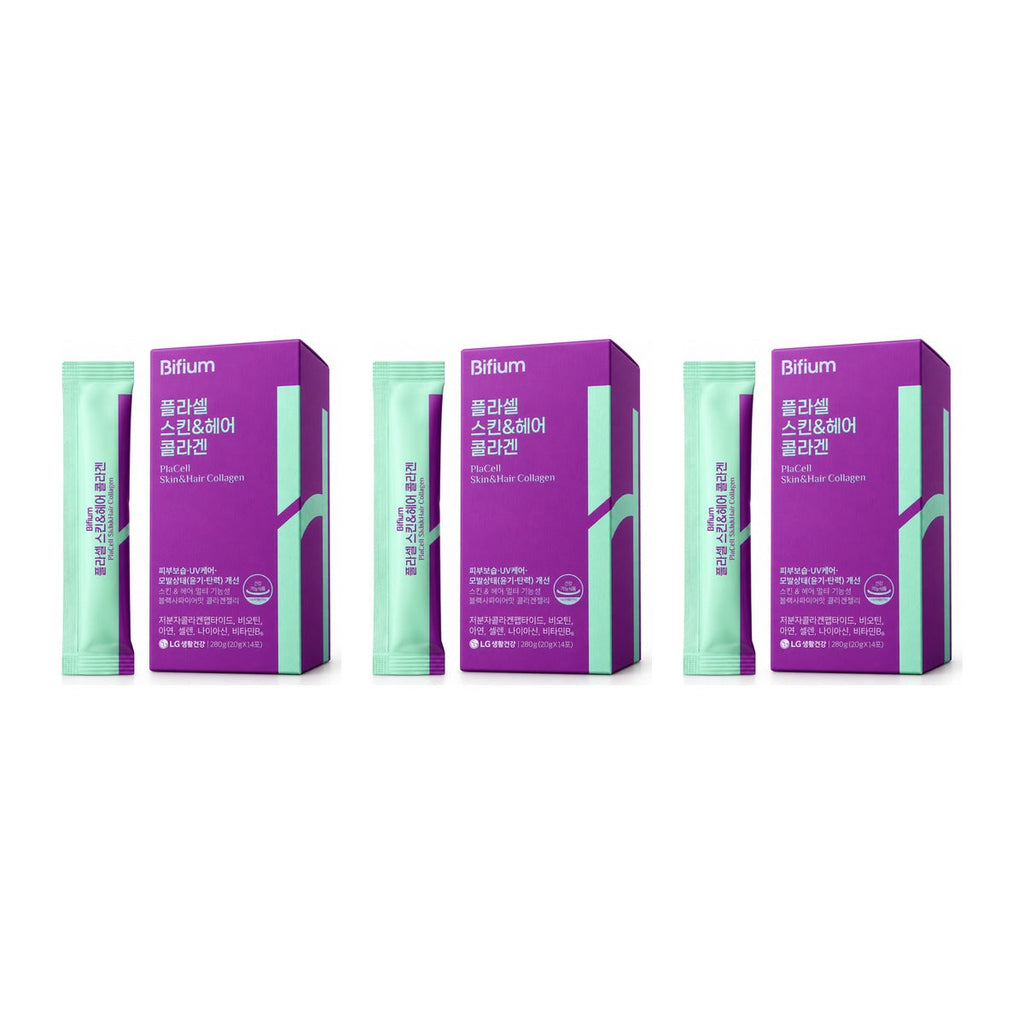 LG H&H Vital Garden Bifium PlaCell Skin & Hair Collagen 20g x 14 sticks box – 3 pack