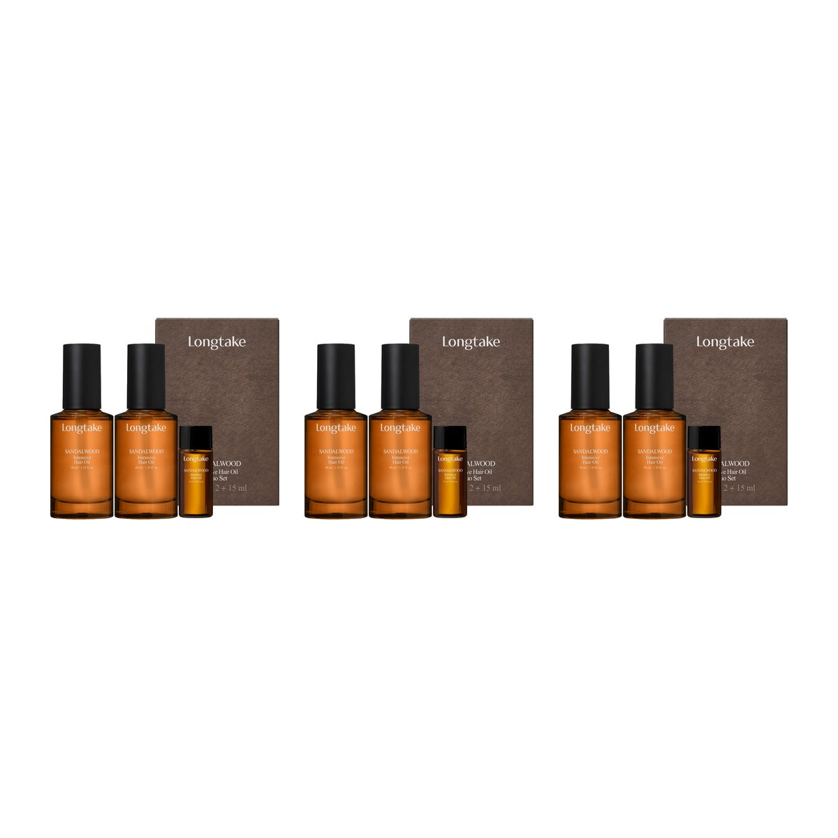 Longtake Sandalwood Intensive Hair Oil Duo Set 40ml x 2 + 15ml – 3 pack