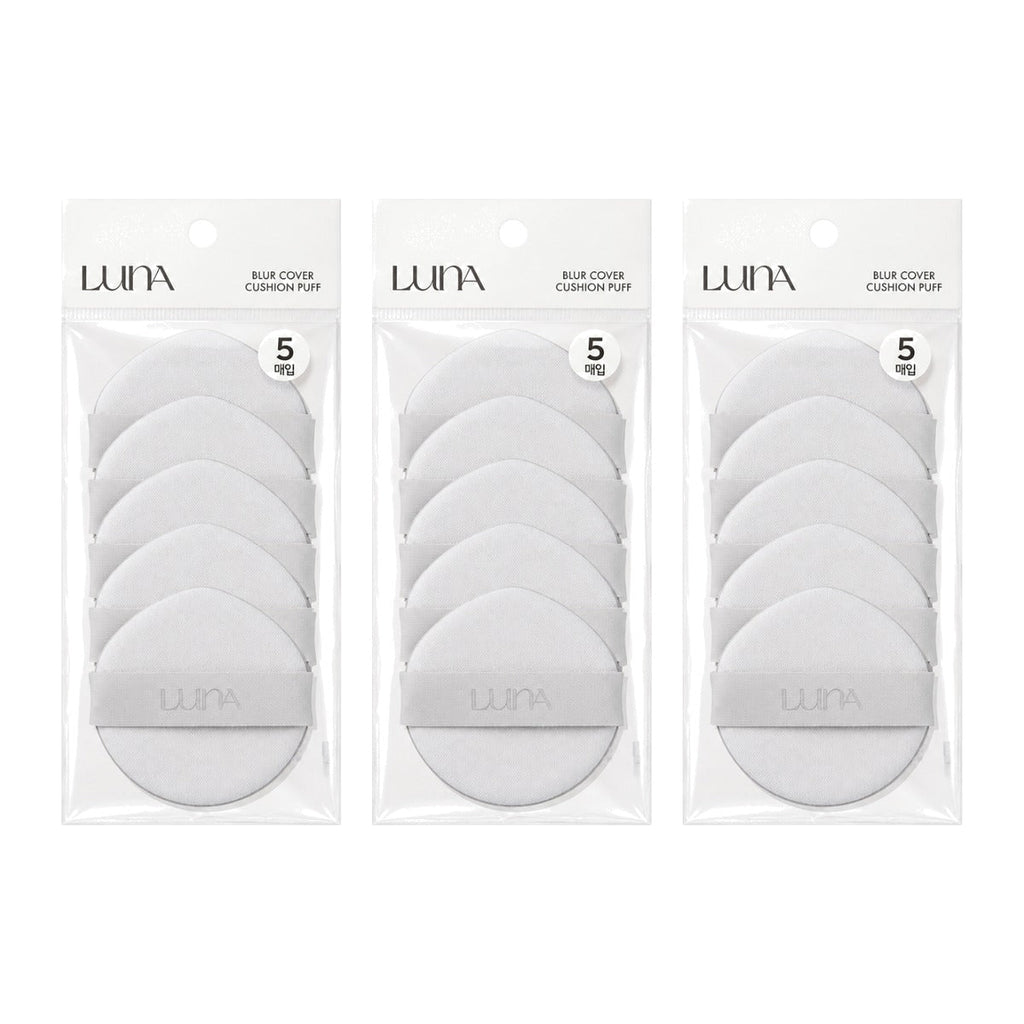 LUNA Blur Cover Cushion Puff 5 pcs pack – 3 pack