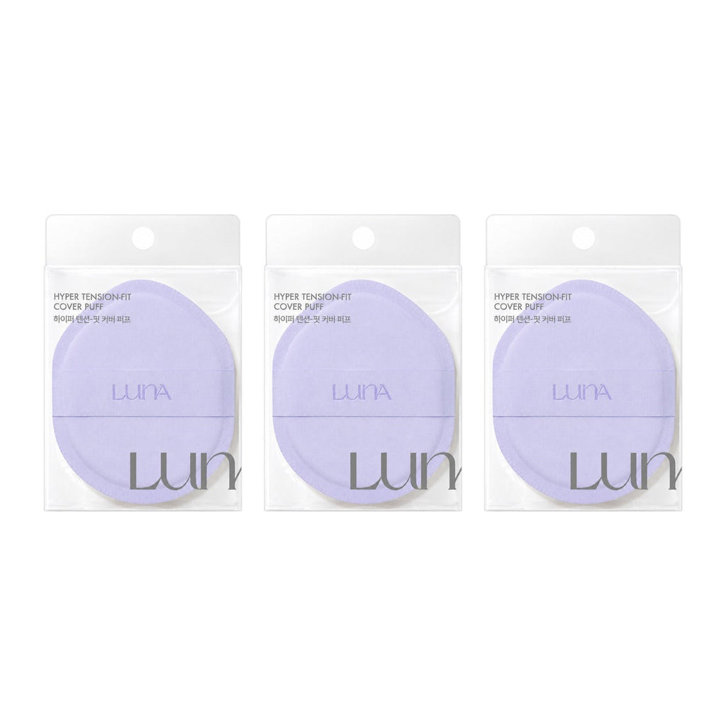 LUNA Hyper Tension-Fit Cover Puff 1 pc – 3 pack