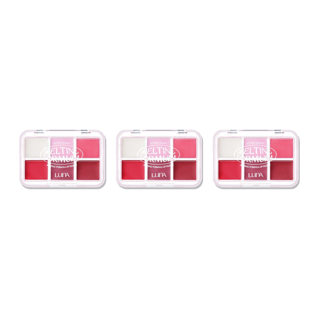 LUNA Melting Formula Lip Palette 02 Pink Mauve 10.2g – 3 pack