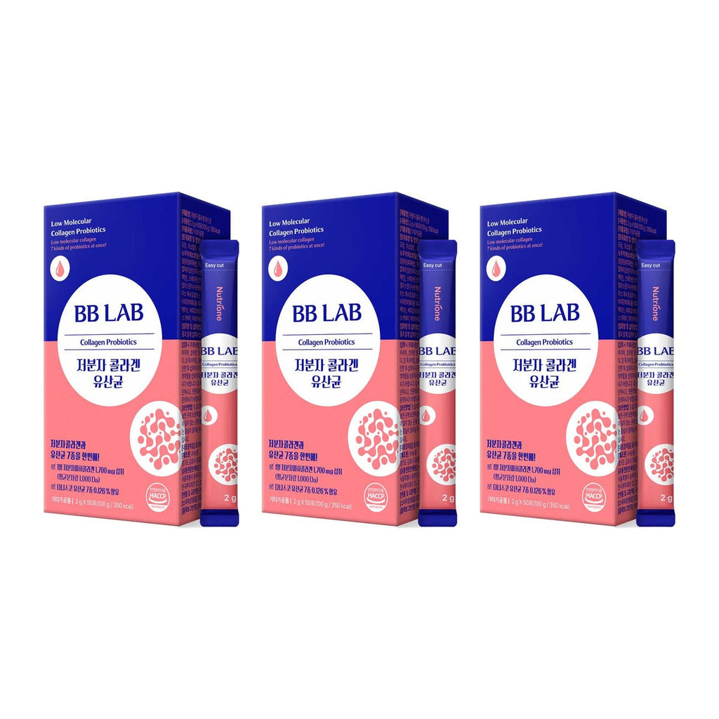 Nutrione BB LAB Low Molecular Collagen Probiotics 2g x 50 sticks box – 3 pack