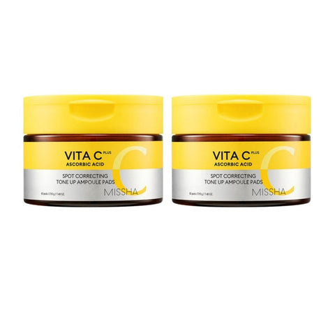 2 x MISSHA Vita C Plus Ascorbic Acid Spot Correcting Ampoule Pads 80ea from Korea