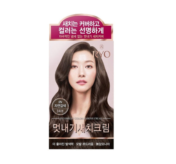 3 x Ryo Uahche Bright Color Hair Dye Cream 120g, 6 Colours from Korea