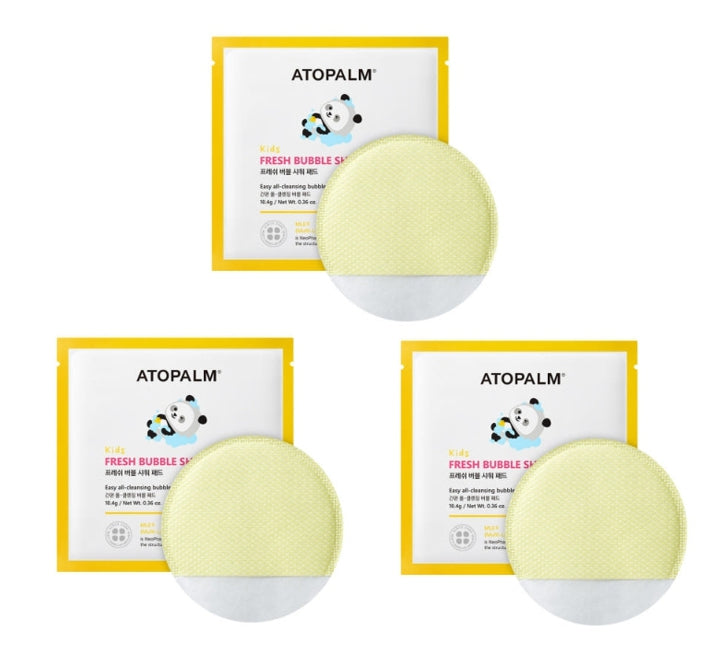 3 x ATOPALM Kids Fresh Bubble Shower Pad (5ea) from Korea