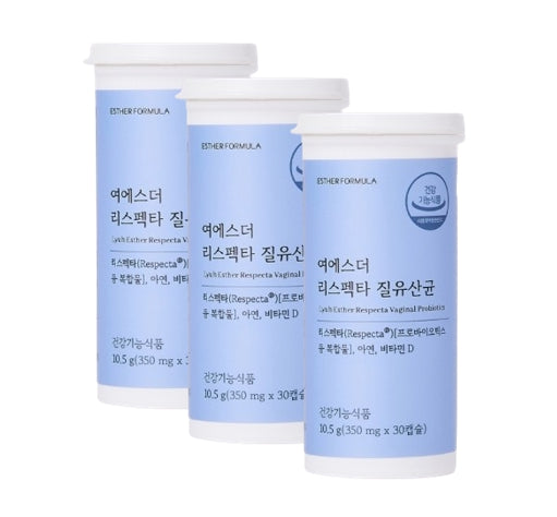 3 x ESTHER FORMULA Respecta Vaginal Probiotics, 30 Tablets (30-day supply) from Korea