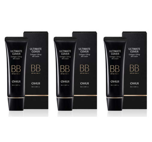 3 x OHUI Ultimate Cover Collagen Lifting BB Cream 50 mL SPF50+/PA+++ May 2026 from Korea