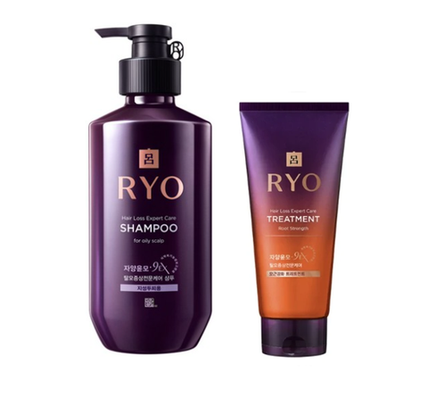 Ryo Jayangyunmo Hair Loss Expert Care Shampoo for Oily Scalp 400ml + Ryo Hair Loss Care Treatment 330ml from Korea by Ryo