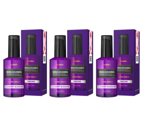 3 x KUNDAL Ultra Serum Hair Essence Cherry Blossom 100ml