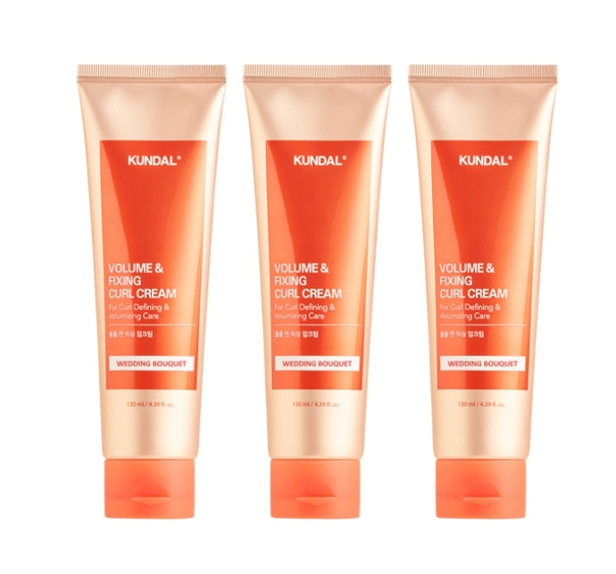 3 x KUNDAL Volume & Fixing Curl Cream Wedding Bouquet 130ml