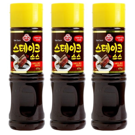 3 x OTOKI Korean-Style Steak Sauce for Beef, Pork & Hamburgers 470g from Korea