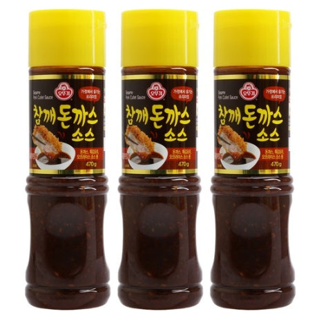 3 x OTOKI Toasted Sesame Donkatsu Sauce for Pork Cutlets & Salads 470g from Korea