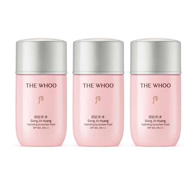 3 x The History of Whoo Gongjinhyang:Soo Sooyeon Vital Hydrating Sun Fluid 60ml from Korea