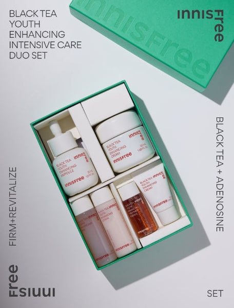 innisfree Black Tea Youth Enhancing Care Duo Set (6 Items) from Korea