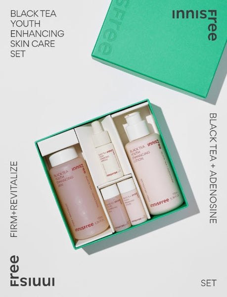 innisfree Black Tea Youth Enhancing Skincare Set (5 Items) from Korea