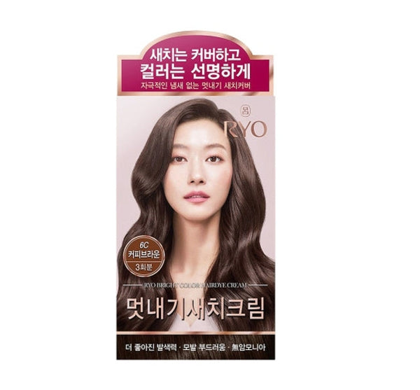 3 x Ryo Uahche Bright Color Hair Dye Cream 120g, 6 Colours from Korea