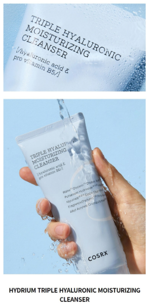 COSRX Triple Hyaluronic Moisturizing Cleanser 150ml from Korea by COSRX