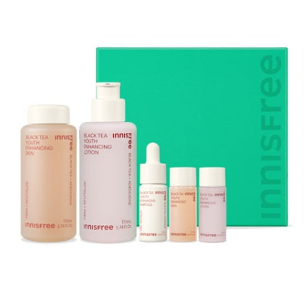 innisfree Black Tea Youth Enhancing Skincare Set (5 Items) from Korea