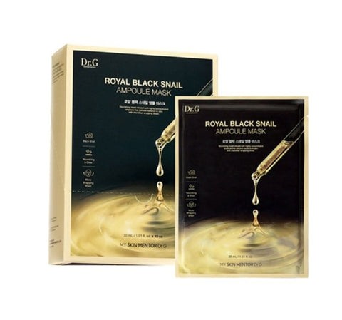 20 x Dr.G Royal Black Snail Ampoule Mask 30ml from Korea