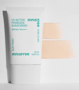 2 x Innisfree UV Active Poreless Sun Cream 50ml, SPF 50+ PA++++ from Korea