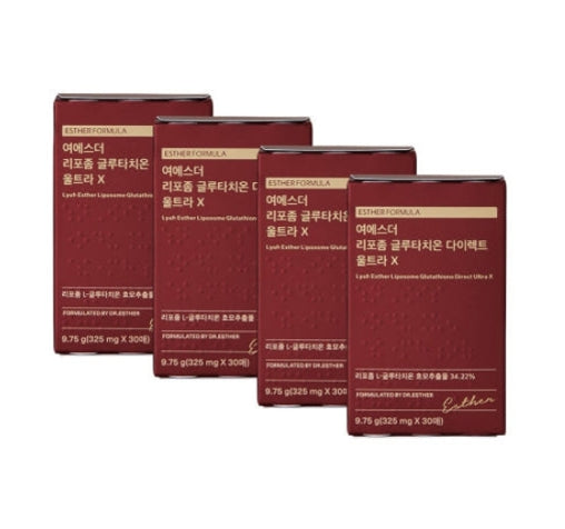 4 x ESTHER FORMULA Liposome Glutathione Direct Ultra X, 325mg x 30 sheets from Korea