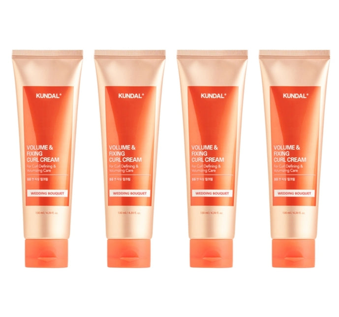 4 x KUNDAL Volume & Fixing Curl Cream Wedding Bouquet 130ml