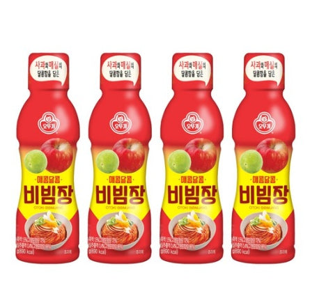 4 x OTOKI Spicy & Sweet Bibim Sauce 300g for Noodles & Bibimbap from Korea