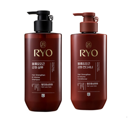 Ryo New Heukwoon Hair Root Strengthen and Volume Shampoo 480ml + Ryo New Heukwoon Hair Root Strengthen and Volume Conditioner 480ml from Korea by Ryo