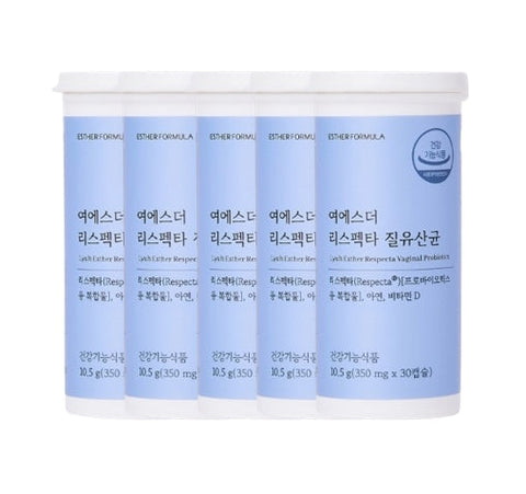 5 x ESTHER FORMULA Respecta Vaginal Probiotics, 30 Tablets (30-day supply) from Korea