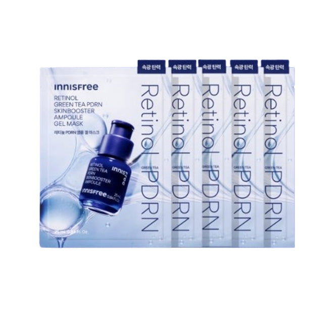 5 x innisfree Retinol Green Tea PDRN Skin booster Gel Mask 25ml from Korea, 5 x innisfree Retinol Green Tea PDRN Skin booster Gel Mask 25ml from Korea_1