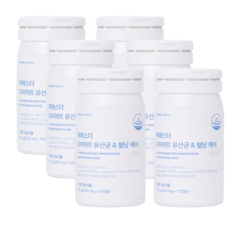 6 x ESTHER FORMULA Diet Probiotics & Blood Sugar Care, 30 Capsules from Korea