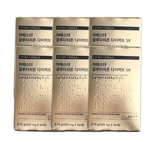 6 x ESTHER FORMULA Glutathione Direct Film 5X , 30 Sheets from Korea