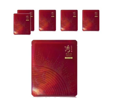 6 x Sooryehan Red Ginseng Wrinkle Care Mask from Korea