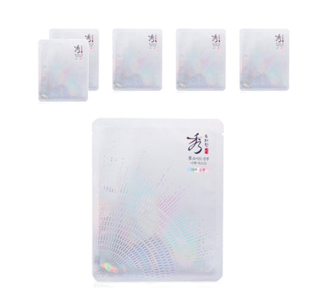 6 x Sooryehan White Ginseng Brightening Mask from Korea