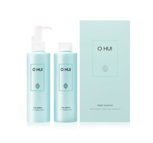 O HUI Clear Science Inner Cleanser Refresh 400ml(200ml+ 200ml) Nov. 2024 Set (2 Items) from Korea