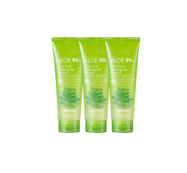 3 x TONYMOLY Aloe 99% Chok Chok Soothing Gel 250ml from Korea