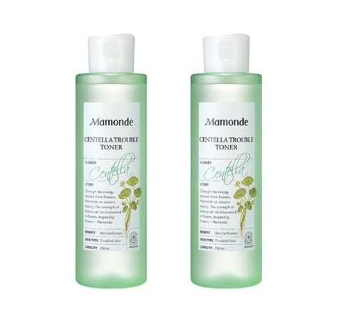 2 x Mamonde Centella Trouble Toner 250ml from Korea