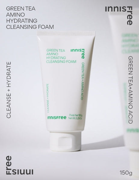 innisfree Green Tea  Amino Hydrating Cleansing Foam 150g from Korea