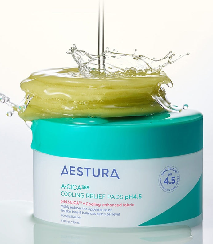 2 x AESTURA A-Cica 365 Cooling Relief Pads pH4.5, 60 Pads from Korea