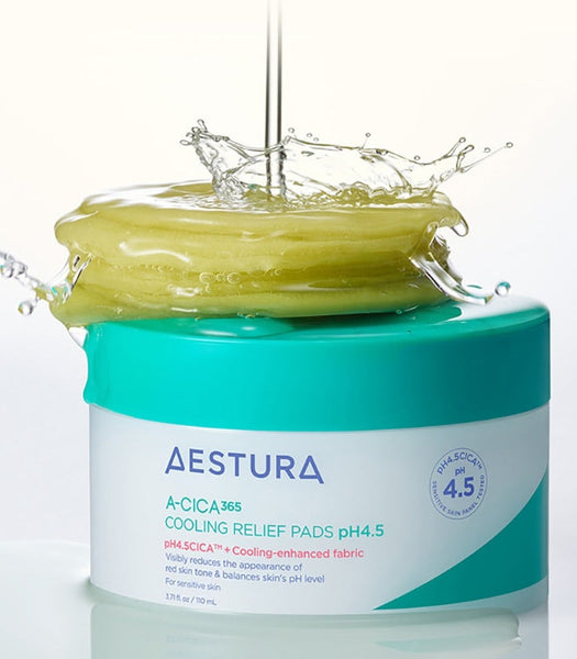 AESTURA A-Cica 365 Cooling Relief Pads pH4.5, 60 Pads from Korea